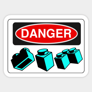 Danger Bricks Sign Sticker